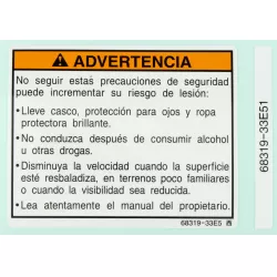 LABEL, WARNING (SPANISH)